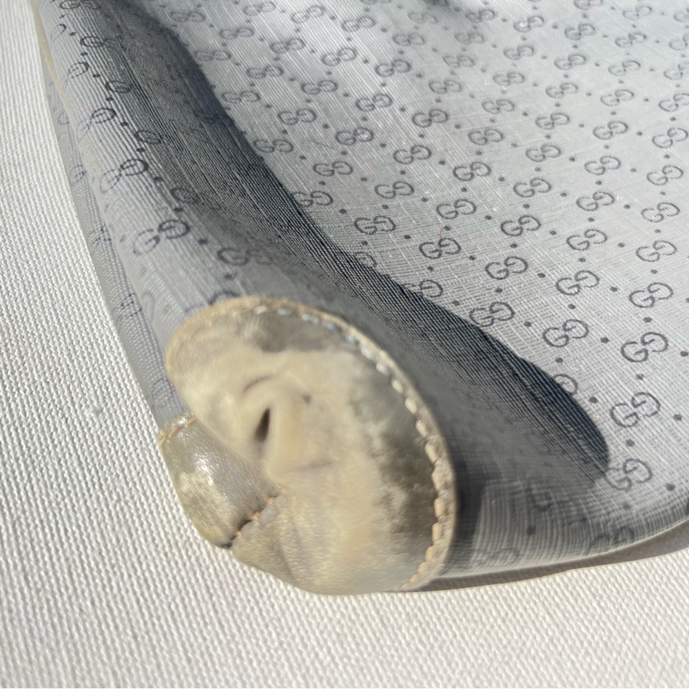 Gucci authentic gray logo clutch bag vintage - Picture 4 of 10